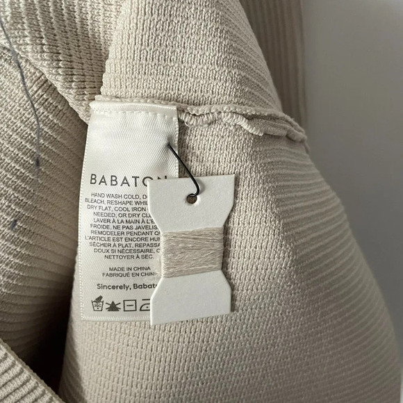 Aritzia Babaton Sculpt Knit Cami Dress Matte Pearl  NWT Size Large - Picture 9 of 10